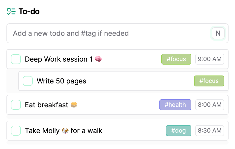 Timeboxing feature