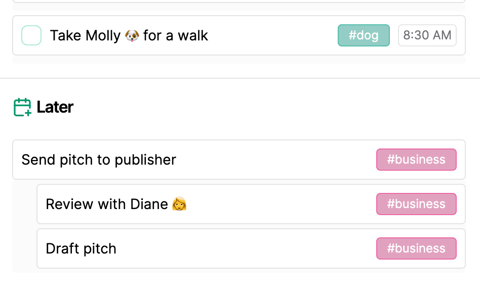 Timeboxing feature